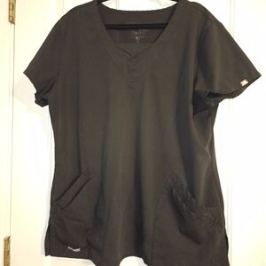 Women's Black V-Neck Top